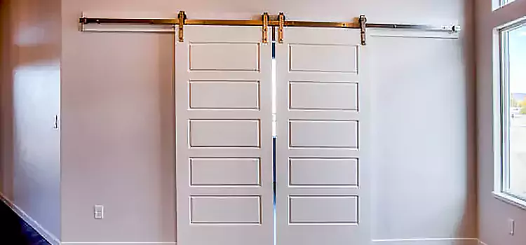 Glass Barn Door with Installation Hardware Kit Land O' Lakes