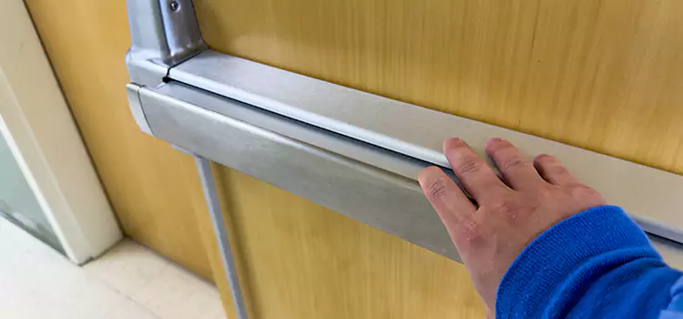 Installing a Push Bar on a Door Land O' Lakes